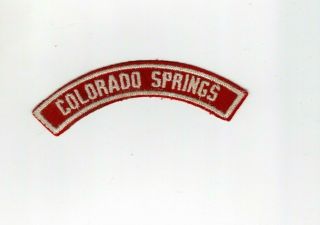 Boy Scouts Red And White Rws Shoulder Community Strip Colorado Springs Patch