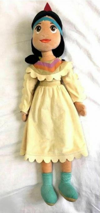 Disney Store Tiger Lily 21 " Peter Pan Stuffed Plush Soft Doll Princess Rare