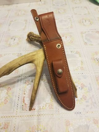 Vintage Randall Made Knife Sheath Sullivans For Model 1 - 7 (with Stone)
