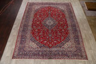 10x12 Vintage Traditional Floral Oriental Hand - Knotted Wool Area Rug RED Carpet 2