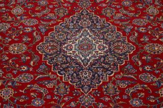 10x12 Vintage Traditional Floral Oriental Hand - Knotted Wool Area Rug RED Carpet 4