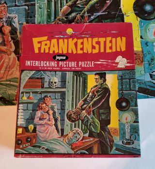 Vintage 1963 Jaymar Frankenstein Picture Puzzle (incomplete)