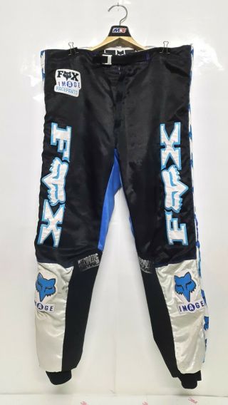 Vintage Motocross Moto - X Fox Image Racepants Blackblue Cr Yz Kx Rm Pants Size 40