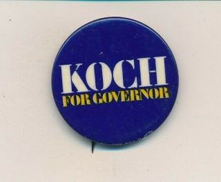1982 Ed Koch For Governor 1 3/4 " Cello York Ny Campaign Button