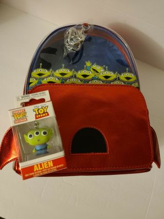 Loungefly Disney Pixar Toy Story Alien Pizza Planet Mini Claw Machine Backpack