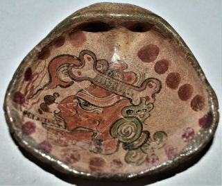 Pre Columbian Mayan Shell Pendant,  4 " Prov