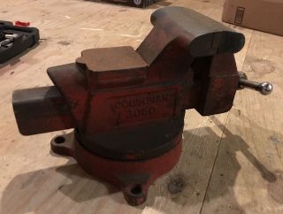 Vintage Vise Columbian 3060 With 7 Inch Jaws 60,  Lbs Swivel Base