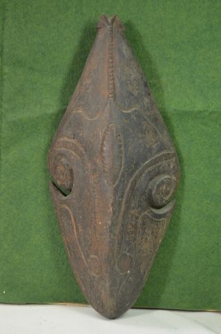 Papua Guiea Ancestor Face Mask,  Lg.  Piece Of Wood,  Probably 19th Century