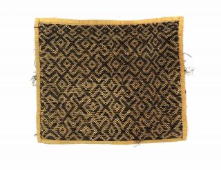 Kuba Square Raffia Handwoven Textile Congo African Art
