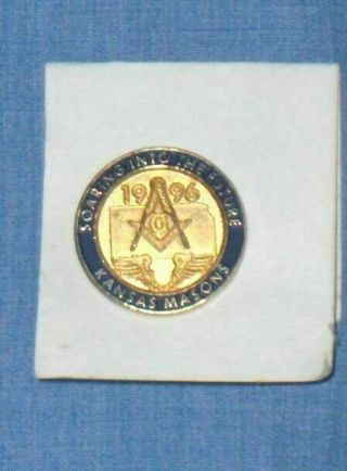 113 - 1996 Masonic Pin - Kansas Freemasons - " Soaring Into The Future "