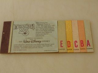 Rare Vintage Disneyland A - E Ticket Book All 11 Tickets Intact 5/80