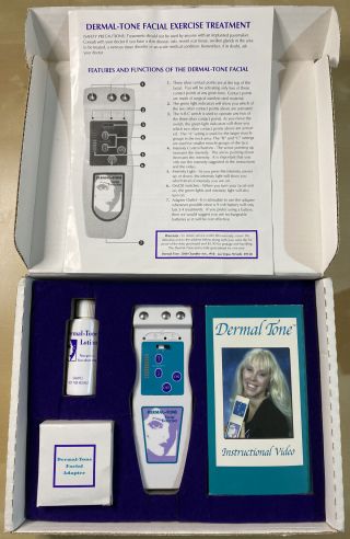 Vintage Dermal - Tone Facial Exerciser W/ Power Adapter,  Vhs,  Solution & Box Read