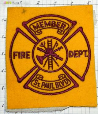 York,  St Paul Boulevard Fire Dept Member Irondequoit Felt Patch