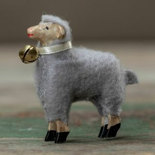 Ragon House Primitive 2 " Grey German Sheep Figurine