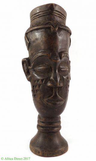 Kuba Cup Figural Head Congo African Art Was $95.  00