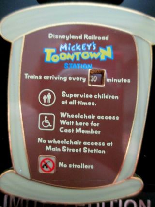 Disney - Wdi - Wait Time Sign - Disneyland Railroad Mickey 
