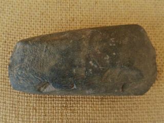 Ancient Native American Indian Small Hard Stone Celt Skin Scraper 4.  5 " Polished