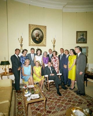 President John F.  Kennedy And Jackie With Mercury Astronauts 8x10 Photo