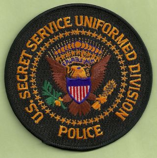 Us Secret Service Uniform Division Police Shoulder Patch Black