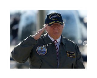 President Donald Trump 8x10 Photo Print USS Gerald Ford Military Navy 2