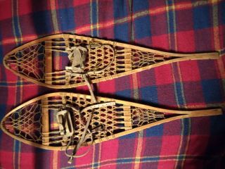 Snocraft Norway,  Maine.  Vintage Wooden Snowshoes Winter Activities