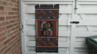 Old/vintage Finely Woven Linen Native American/navajo Mat Or Rug