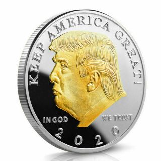 Donald Trump 2020 Two Tone Challenge Coin Keep America Great 40 Mm