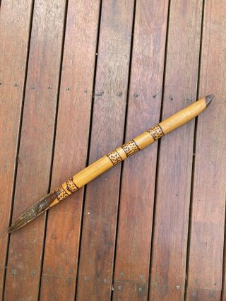 Old Aboriginal Women’s Digging Stick With Totemic Design Central Australia