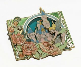 Disney 2007 Featured Artist Tinker Bell Disneyland Rose Le 750 Jumbo Pin 54409