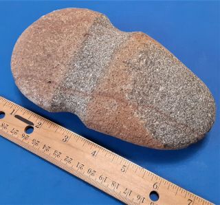 Native American Medium Stone Axe Head Full Groove - 2 Lbs 9.  5 Ounces