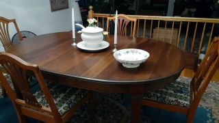 Pennsylvania House Vintage Mcm Mcherry Dining Room Table With Leaves