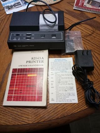 Vintage Hp 82143a Thermal Printer With Handbook