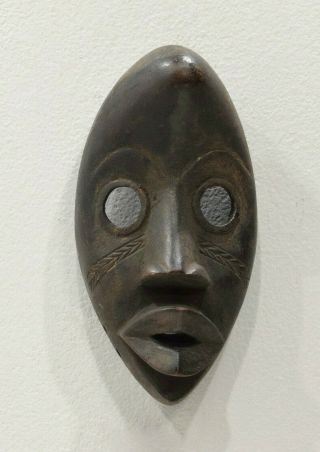 African Mask Dan Tribe Liberia Burnished Wood Dan Mask