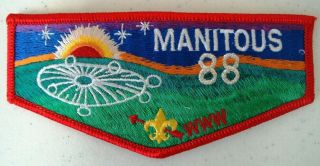 Merged Oa Manitous Lodge 88 Great Sauk Trail Mi Mylar " 88 " S - 30 Death Flap Rare