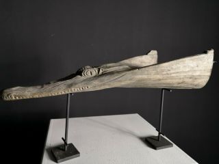 Old Carved Canoe Prow,  East Sepik,  Papua Guinea,  Png