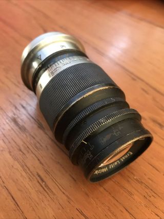 Vintage Ernst Leitz Leica F=9cm 1:4 Screw Mount Lens