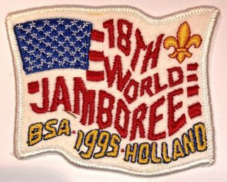 Official Bsa Contingent Patch Badge Holland 1995 18th World Boy Scout Jamboree