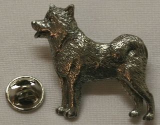 Alaskan Malamute Dog Fine Pewter Pin Jewelry Art Usa Made