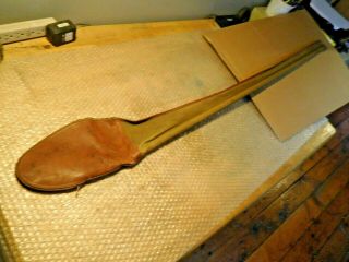 Vintage 55 " Brown Leather Ll Bean Fly Fishing Rod Pole Locking Zipper Soft Case