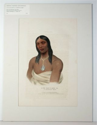 1837 Mckenney & Hall Large Folio Native American Indian Lithograph 4