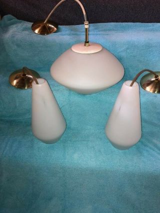 Vintage Mid Century Glass Lamp Shade Globes