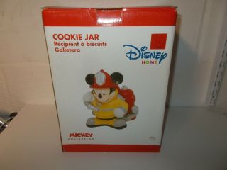 Walt Disney Mickey Mouse Firefighter Ceramic Cookie Jar Goodies Storage Jar