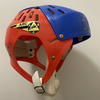 Abc Jofa Hockey Helmet Red/blue Vintage Classic Okey