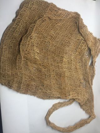Papua Guinea Bilum Bag Woven Fiber Shaman Weave Basket Purse Cloak