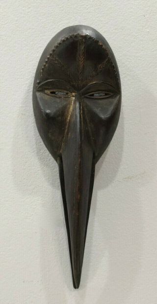 African Mask Dan Tribe Liberia Burnished Wood Bird Dan Mask