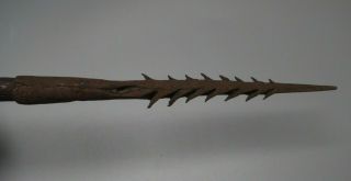 OLD ANTIQUE AFRICAN TRIBAL ART BARBED HUNTING FISHING SPEAR & ARROW HEAD ETC NR 2