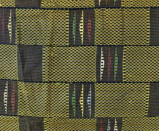Yoruba Aso Oke Cloth Handwoven Weft Cotton Nigeria Africa