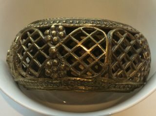 Antique African Brass Slave Bracelet Or (anklet) Made Into A Dish