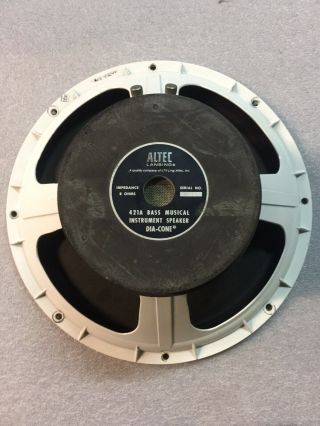 Altec Lansing 421a 15 " Bass Speaker Dia - Cone 8 Ohm Vintage Lower 48 Only
