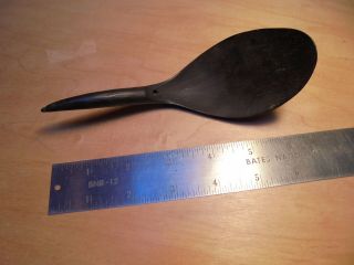 Vintage Antique 19th Century Northwest Coast Indian Black Horn Carved Spoon